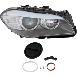 5-SERIES 11-13 HEAD LAMP RH, Lens and Housing, HID, w/o HID Kit, w/ Auto Adjust Headlight