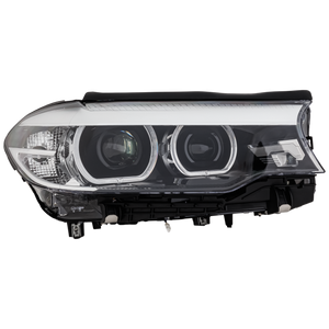 5-SERIES 17-20 HEAD LAMP RH, Assembly, LED, Projector Type, w/o Adaptive Headlamps, w/o Logo, (18-20 Hybrid)