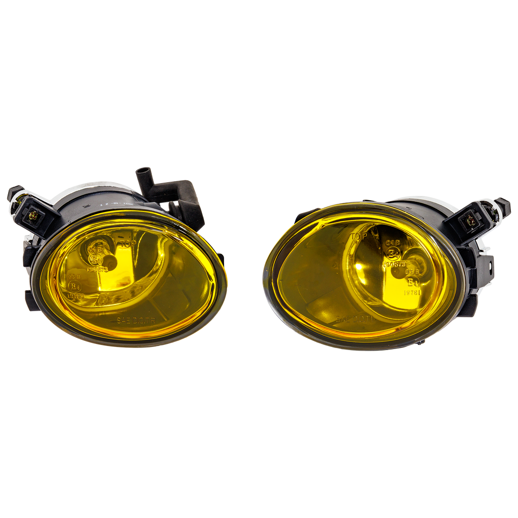 3-SERIES 01-05/M5 01-03 FOG LAMP RH AND LH, Assembly, Halogen, Yellow Lens