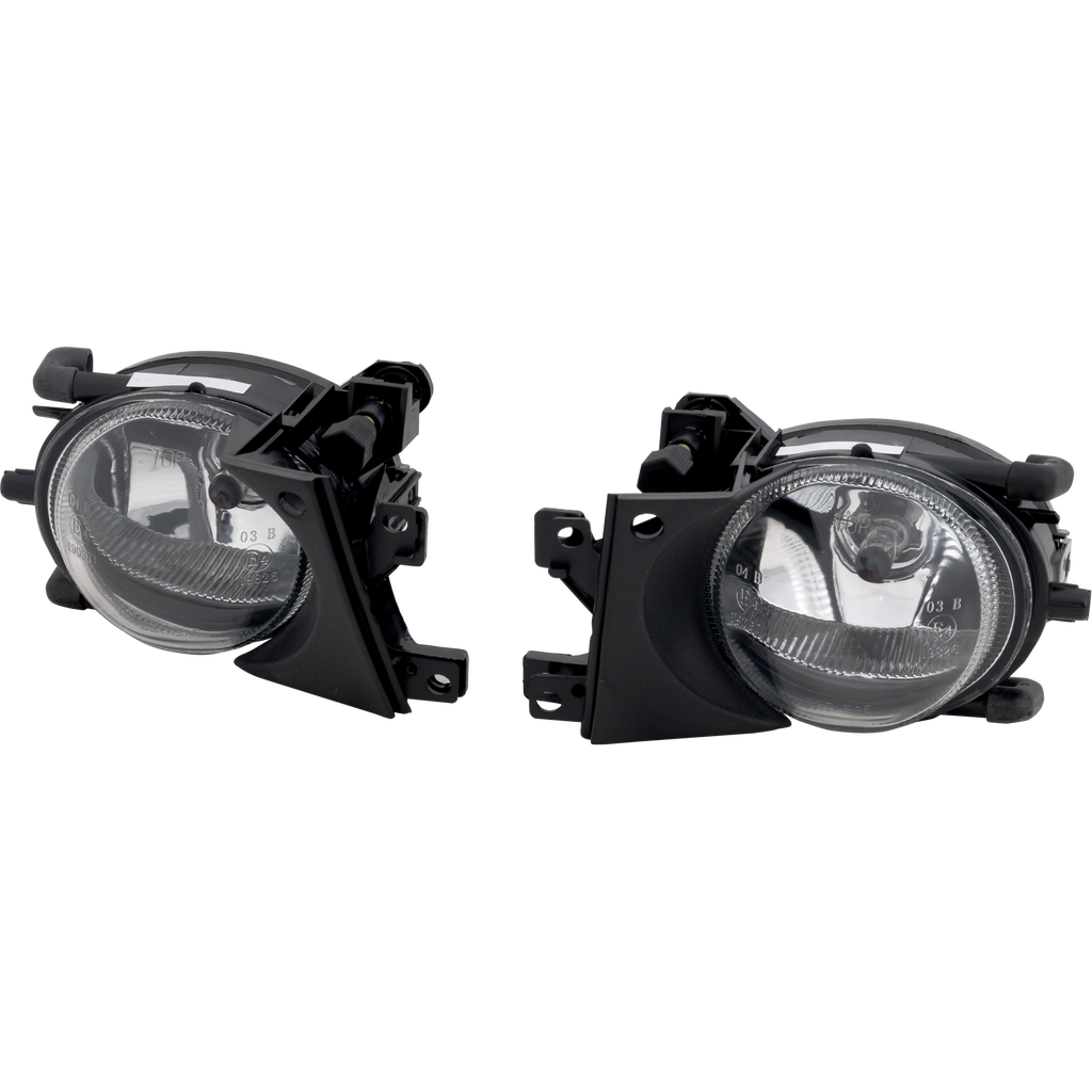 5-SERIES 01-03 FOG LAMP RH AND LH, Assembly, Halogen, Clear Lens