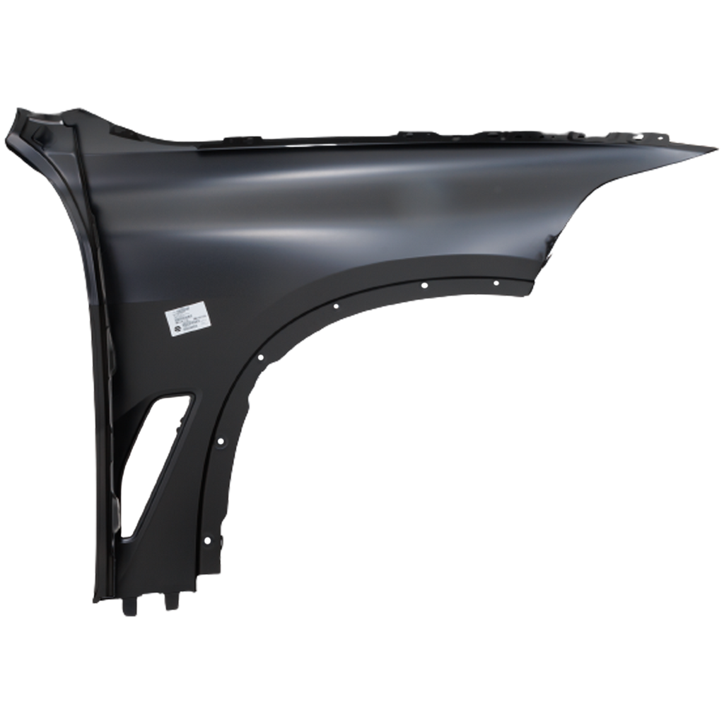 X5 19-23 FRONT FENDER RH, Black, Steel