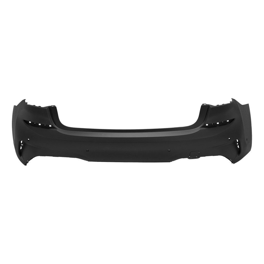 3-SERIES 19-22 REAR BUMPER COVER, Primed, w/ M Sport Pkg, w/ Park Distance Control and Park Assist Sensor Holes, Sedan