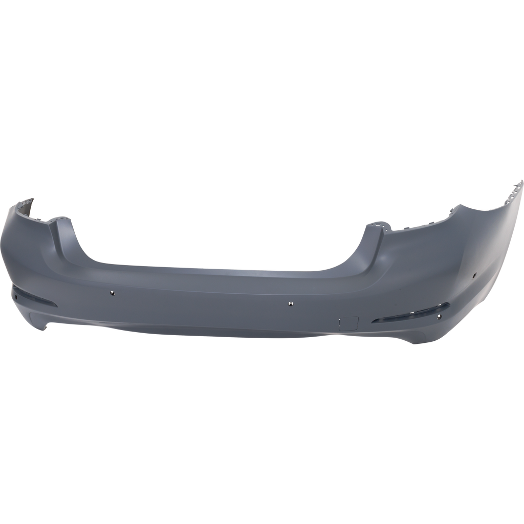 540I 17-20 REAR BUMPER COVER, Primed, w/o M Pkg., w/ Luxury Pkg., w/ Park Distance Control Sensor Holes and Park Assist Sensor Holes