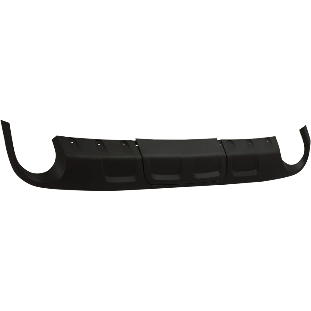 ENVISION 16-18 REAR LOWER VALANCE, Textured Black, w/ Dual Exhaust Holes