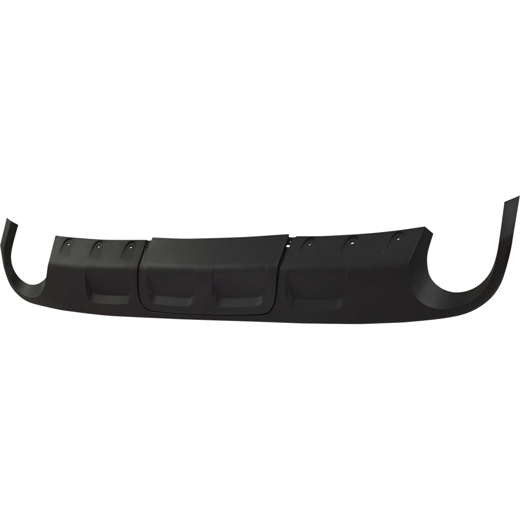 ENVISION 16-18 REAR LOWER VALANCE, Textured Black, w/ Dual Exhaust Holes