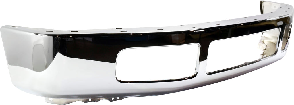 F-250 SUPER DUTY/F-350 SUPER DUTY 08-10 FRONT BUMPER, Chrome, Steel, w/o Side Moulding Hole, w/ Moulding Pad Holes