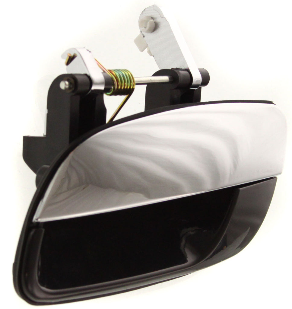 ELANTRA 01-06 REAR EXTERIOR DOOR HANDLE LH, Chrome Lever+Black Housing, Plastic