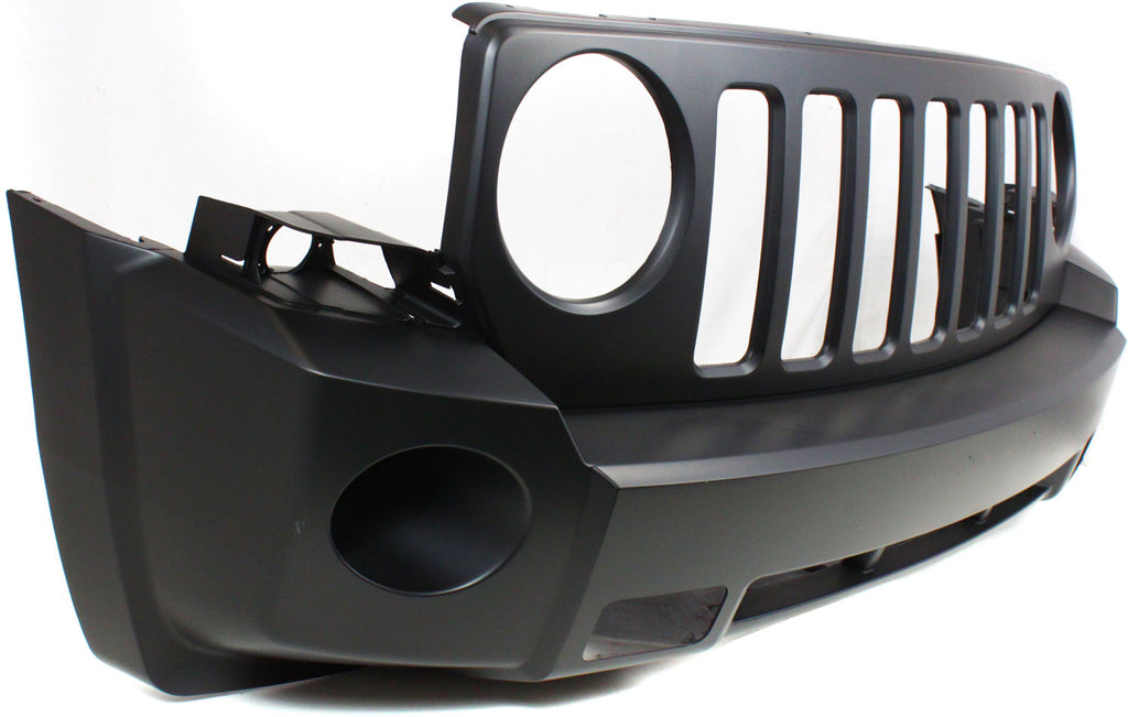 PATRIOT 07-10 FRONT BUMPER COVER, Primed, w/ Fog Light and Tow Hook Holes - CAPA