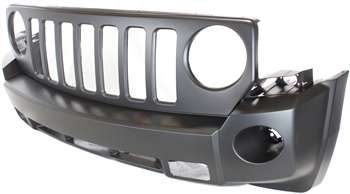 PATRIOT 07-10 FRONT BUMPER COVER, Primed, w/ Fog Light and Tow Hook Holes