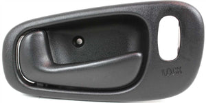 COROLLA/PRIZM 98-02 FRONT INTERIOR DOOR HANDLE LH, Black, Power Lock, w/ Lock Hole (=REAR)