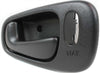 COROLLA/PRIZM 98-02 FRONT INTERIOR DOOR HANDLE LH, Black, Power Lock, w/ Lock Hole (=REAR)
