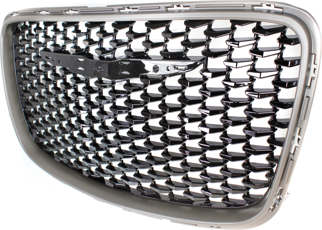 CHRYSLER 300 15-21 GRILLE, Alloy, Silver Gray Shell, w/ Gloss Black Insert