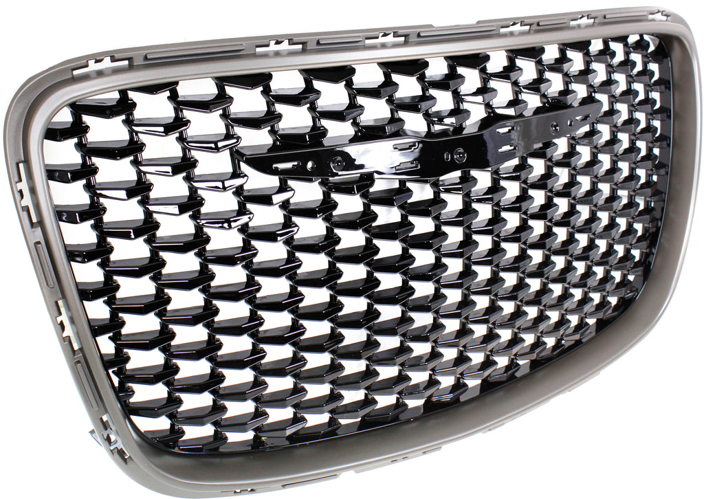 CHRYSLER 300 15-21 GRILLE, Alloy, Silver Gray Shell, w/ Gloss Black Insert