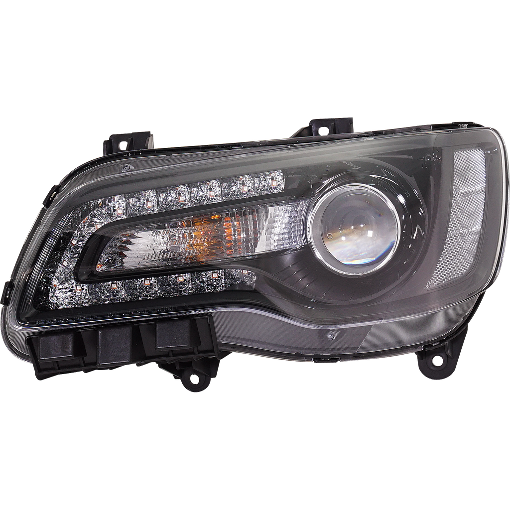 CHRYSLER 300 18-22 HEAD LAMP LH, Assembly, Halogen, Black Interior