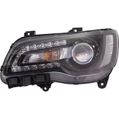 CHRYSLER 300 18-22 HEAD LAMP LH, Assembly, Halogen, Black Interior