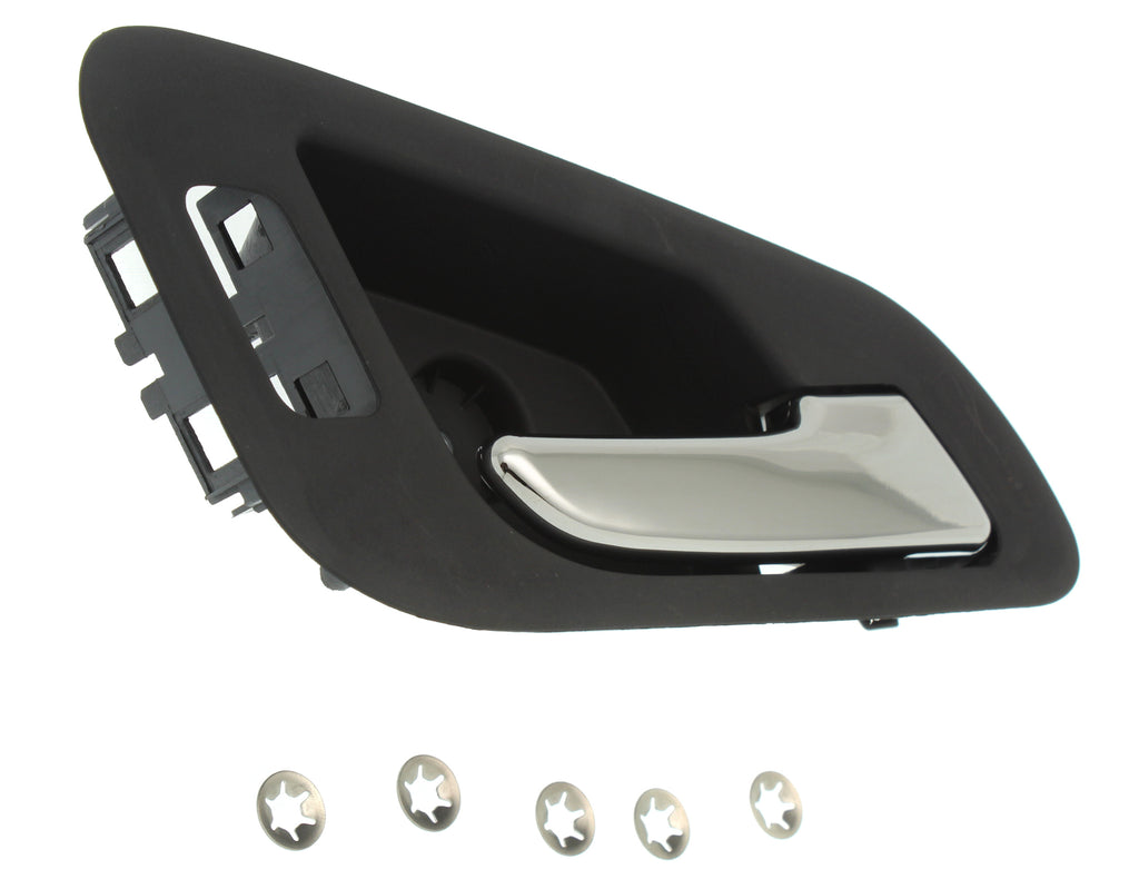 COLORADO 15-20 FRONT INTERIOR DOOR HANDLE RH, Chrome Lever/Black Housing, w/ Power Lock Hole
