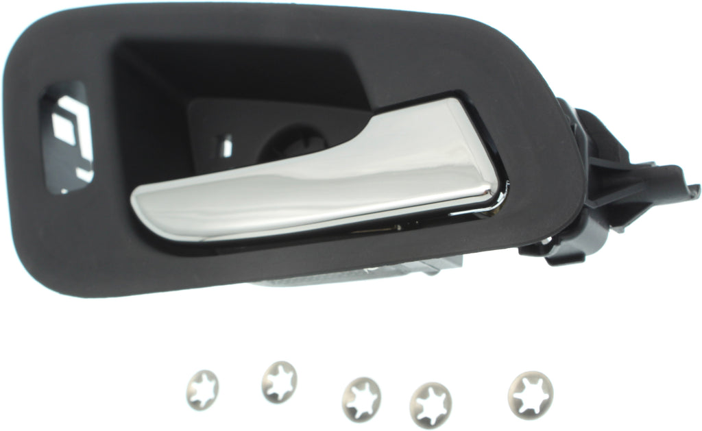 COLORADO 15-20 FRONT INTERIOR DOOR HANDLE RH, Chrome Lever/Black Housing, w/ Power Lock Hole