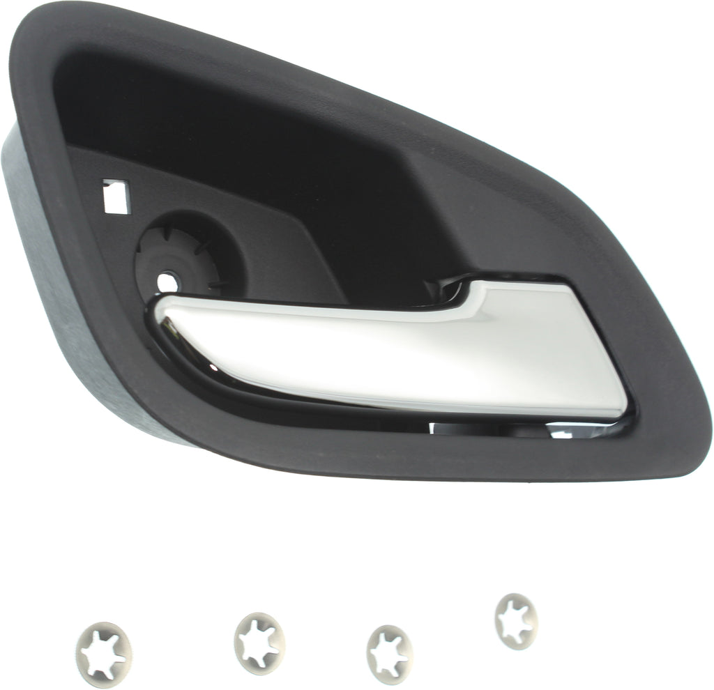 COLORADO 15-20 REAR INTERIOR DOOR HANDLE RH, Chr Lever/Blk Hsng, w/o Power Lock Hole, Crew Cab