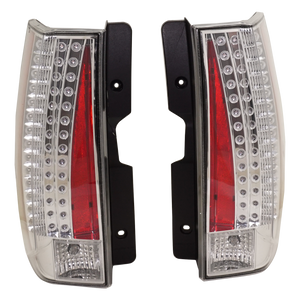 ESCALADE/ESCALADE ESV 07-14 TAIL LAMP RH AND LH, Assembly, Clear Lens, Chrome Bezel, (Escalade ESV, Base Model), 2-Piece