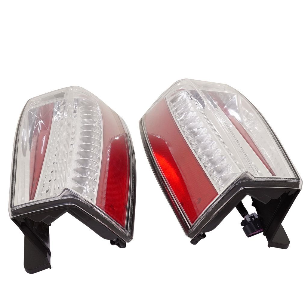 ESCALADE/ESCALADE ESV 07-14 TAIL LAMP RH AND LH, Assembly, Clear Lens, Chrome Bezel, (Escalade ESV, Base Model), 2-Piece