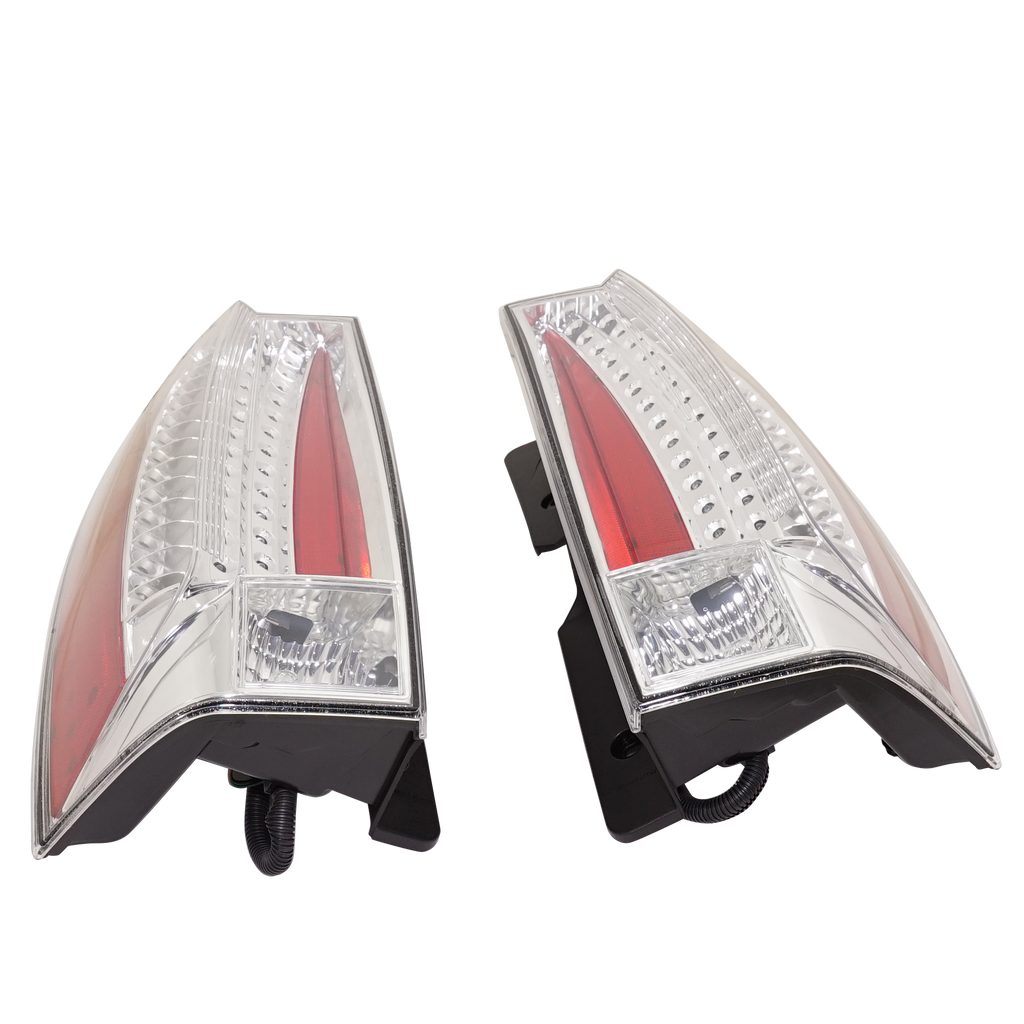 ESCALADE/ESCALADE ESV 07-14 TAIL LAMP RH AND LH, Assembly, Clear Lens, Chrome Bezel, (Escalade ESV, Base Model), 2-Piece