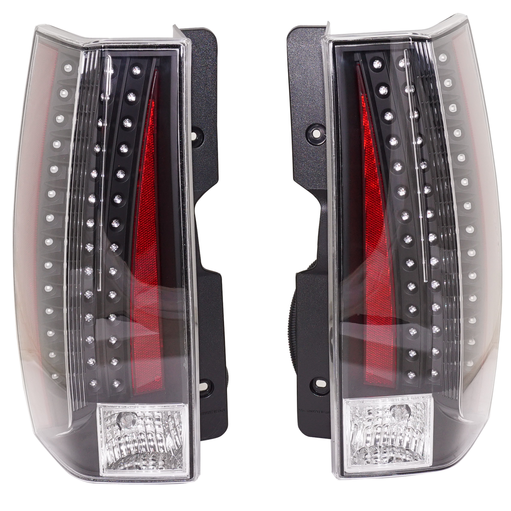 ESCALADE/ESCALADE ESV 07-14 TAIL LAMP RH AND LH, Assembly, Clear Lens, Black Bezel, (Escalade ESV, Base Model), 2-Piece