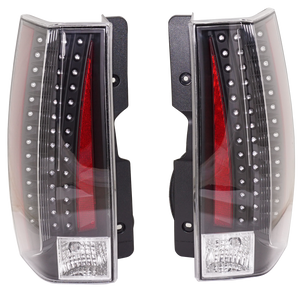 ESCALADE/ESCALADE ESV 07-14 TAIL LAMP RH AND LH, Assembly, Clear Lens, Black Bezel, (Escalade ESV, Base Model), 2-Piece