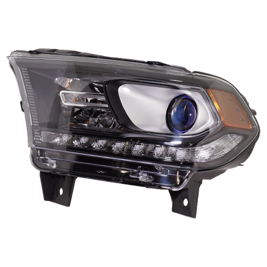 DURANGO 16-20 HEAD LAMP LH, Assembly, Halogen, SXT Model, Black Interior, w/ Daytime Running Light - CAPA