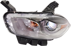 DART 13-16 HEAD LAMP LH, Assembly, HID, w/ HID Kit, Chrome Interior