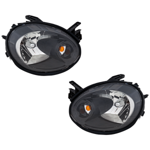 NEON 03-05 HEAD LAMP RH AND LH, Assembly, Halogen, Blackl Bezel, New Body Style, 2-Piece