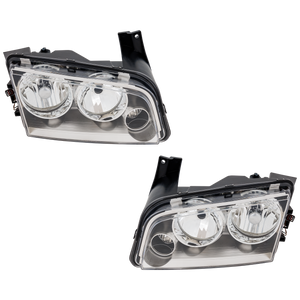 CHARGER 07-10 HEAD LAMP RH AND LH, Lens and Housing, Halogen, Clear Lens, From 11-8-06, 2-Piece