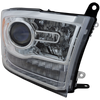 RAM FULL SIZE P/U 09-12 PROJECTOR HEAD LAMP RH AND LH, Assembly, Halogen, Chrome Interior, w/ Quad Lamps, Code LME
