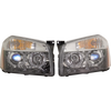 MAGNUM 05-07 HEAD LAMP RH AND LH, Assembly, Black, Halogen, w/o LED, Projector Type, 2-Piece