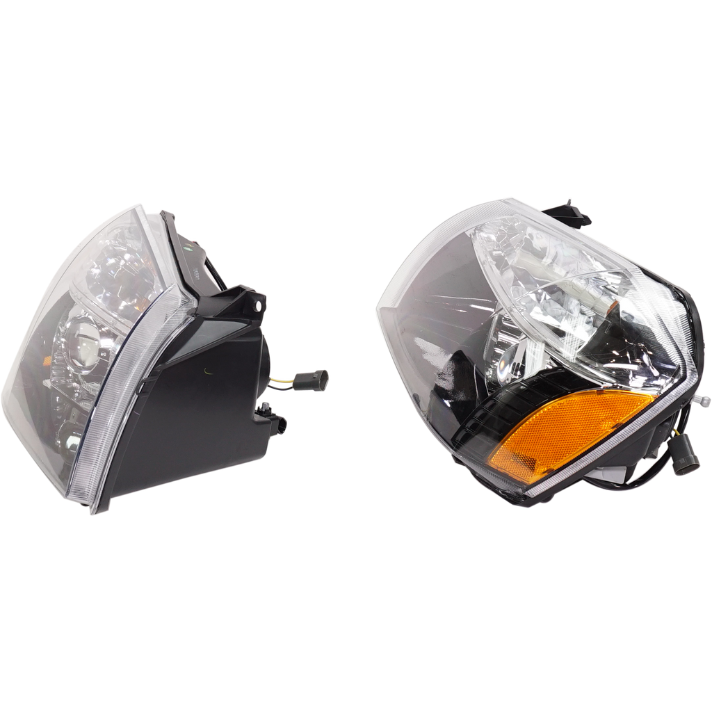 MAGNUM 05-07 HEAD LAMP RH AND LH, Assembly, Black, Halogen, w/o LED, Projector Type, 2-Piece