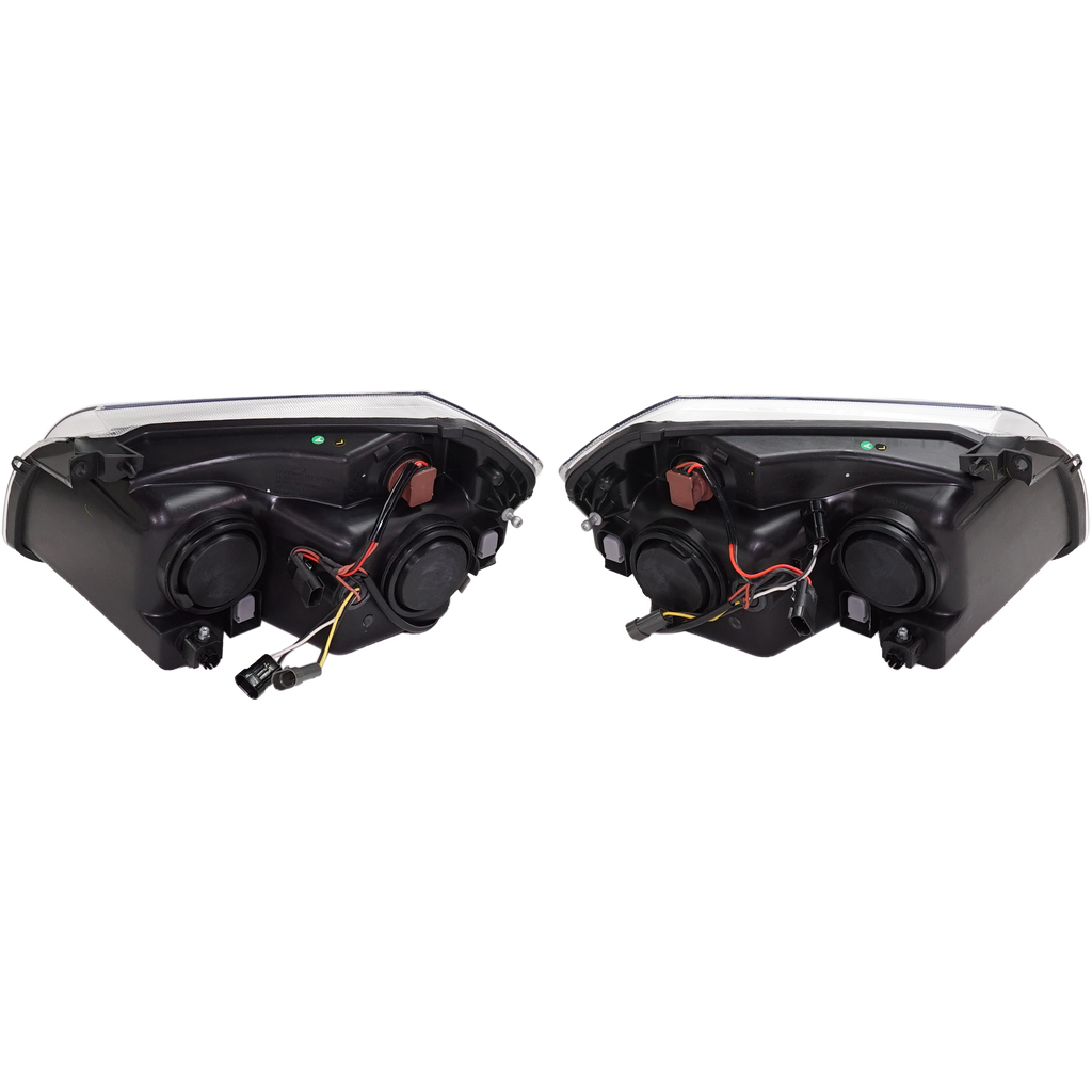 MAGNUM 05-07 HEAD LAMP RH AND LH, Assembly, Black, Halogen, w/o LED, Projector Type, 2-Piece
