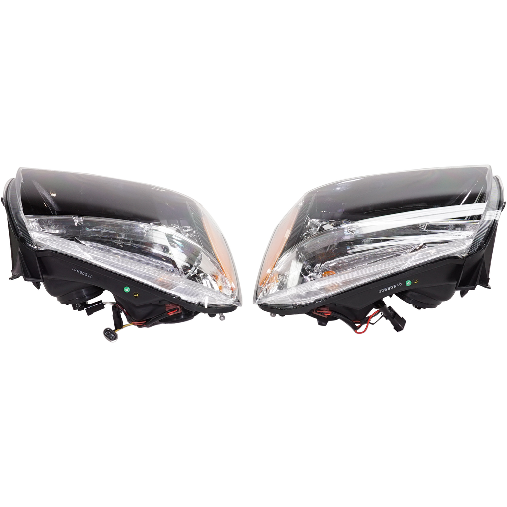 MAGNUM 05-07 HEAD LAMP RH AND LH, Assembly, Black, Halogen, w/o LED, Projector Type, 2-Piece