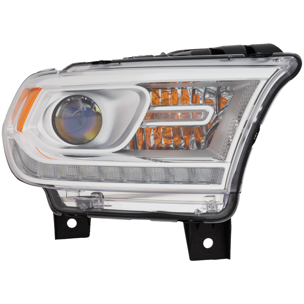 DURANGO 16-20 HEAD LAMP RH, Assembly, Halogen, Chrome Interior, w/ Daytime Running Light - CAPA