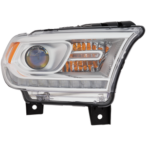DURANGO 16-20 HEAD LAMP RH, Assembly, Halogen, Chrome Interior, w/ Daytime Running Light - CAPA