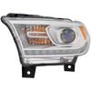 DURANGO 16-20 HEAD LAMP LH, Assembly, Halogen, Chrome Interior, w/ Daytime Running Light - CAPA