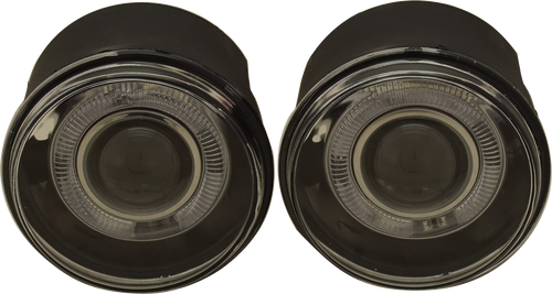 GRAND CHEROKEE 04-10 FRONT FOG LAMP RH AND LH, Assembly, Halo Projector Type, Clear Lens