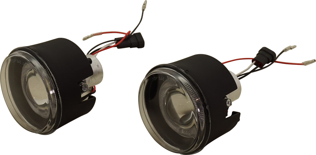 GRAND CHEROKEE 04-10 FRONT FOG LAMP RH AND LH, Assembly, Halo Projector Type, Clear Lens