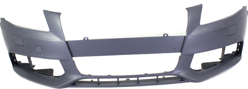 A4 09-12 FRONT BUMPER COVER, Primed, w/o S-Line Pkg, w/ Headlight Washer Holes, Sedan/Wagon