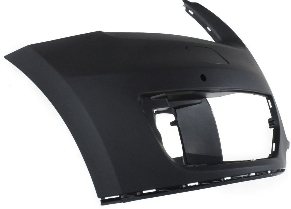 Front Bumper Cover Right Passenger Side Primed For 2009-2012 Audi Q5 With Parking Aid Snsr Holes and Headlight Washer Holes Without S-Line Pkg Sedan Replacement REPA010333P