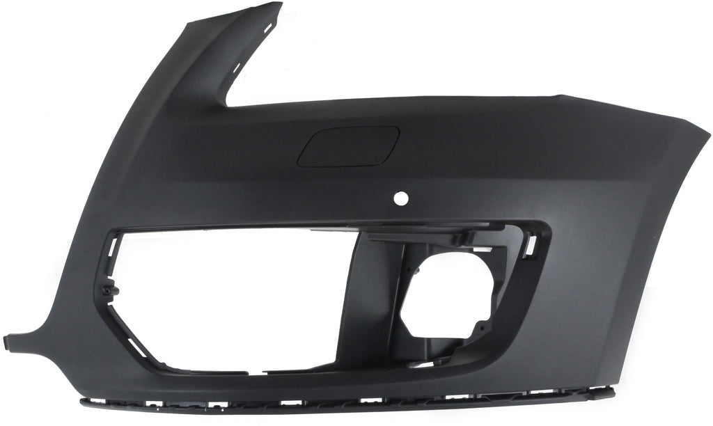 Q5 09-12 FRONT BUMPER COVER LH, Primed, w/ Parking Aid Snsr Holes and Headlight Washer Holes, w/o S-Line Pkg.