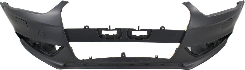 Front Bumper Cover Primed For 2013-2016 Audi A4 With Headlight Washer Holes Replacement REPA010337P