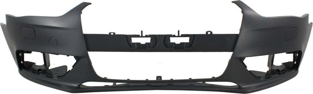 Front Bumper Cover Primed For 2013-2016 Audi A4 With Headlight Washer Holes Replacement REPA010337P