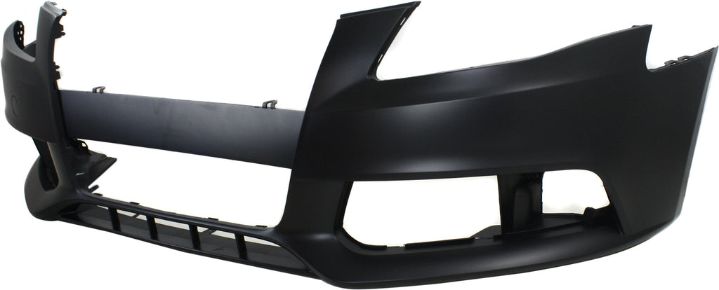 Front Bumper Cover Primed For 2009-2012 Audi A4 Without S-Line Pkg Without Headlight Washer Holes Sedan CAPA Replacement REPA010339PQ