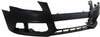 Front Bumper Cover Primed For 2009-2012 Audi A4 Without S-Line Pkg Without Headlight Washer Holes Sedan CAPA Replacement REPA010339PQ