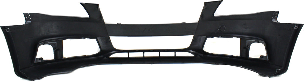 Front Bumper Cover Primed For 2009-2012 Audi A4 Without S-Line Pkg Without Headlight Washer Holes Sedan CAPA Replacement REPA010339PQ