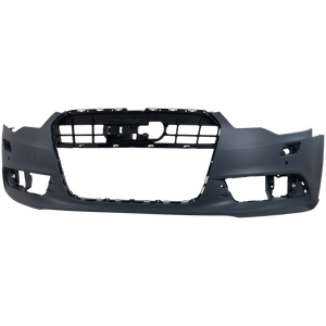 A6 12-15 FRONT BUMPER COVER, Primed, w/o S-Line Pkg, w/ Parking Aid Snsr Holes, w/o IPAS Holes - CAPA